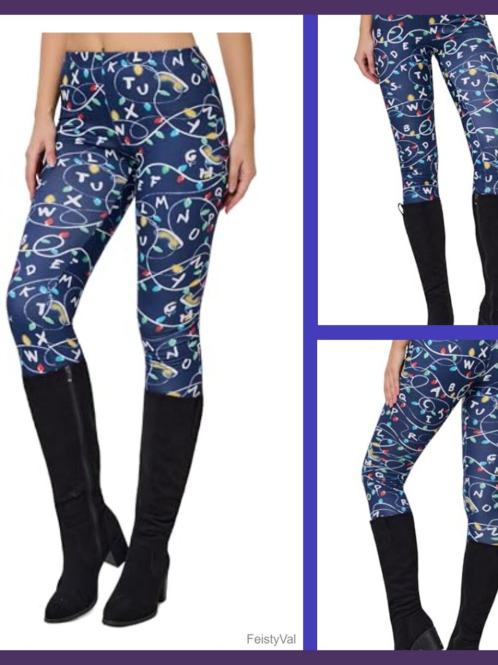 Women's 80s Neon Artistic Splash Printed Full-Length Leggings